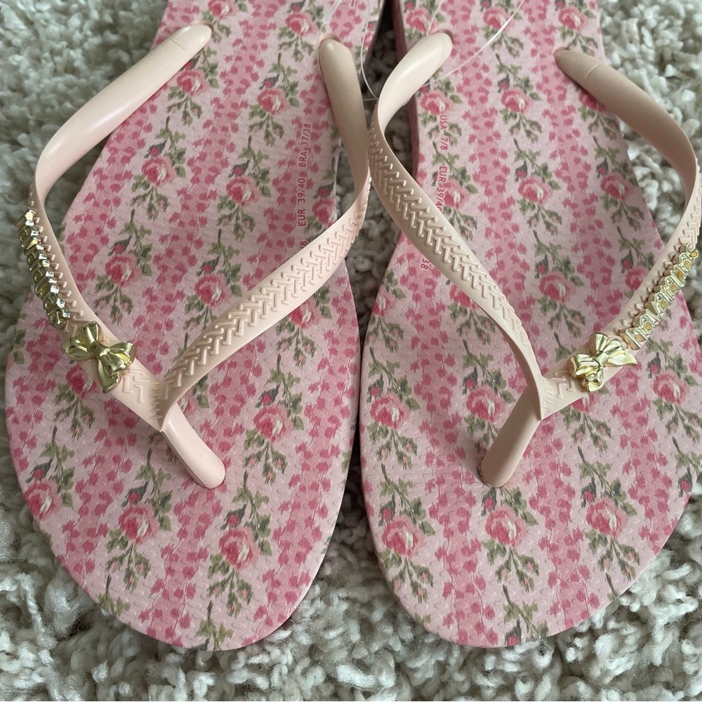 LOVESHACKFANCY Havaianas Flip Flops Sandals Heirloom - Picture 8 of 9